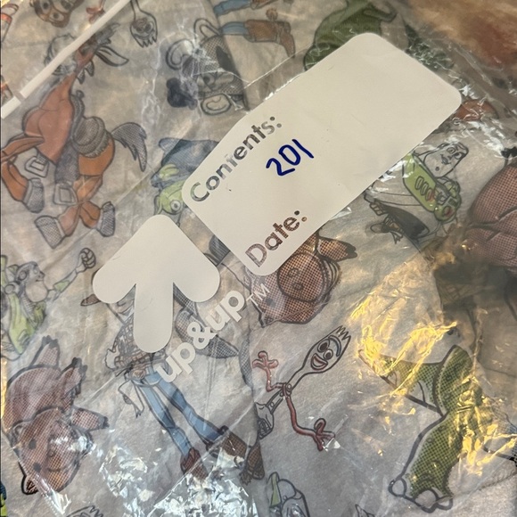 DISNEY Toy Story 4 LightWeight Puffer Jacket Size 7/8 Gray Green - Picture 8 of 8